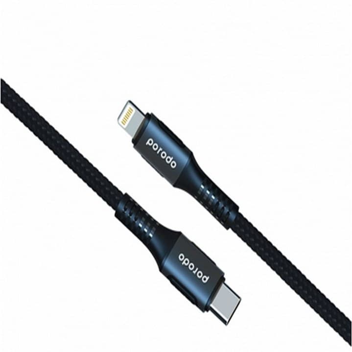 کابل USB-C به LIGHTNING پرودو مدل BRAIDED CABLE طول 2.2 متر