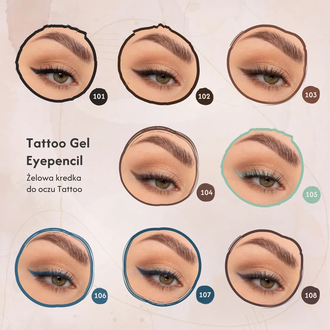 مداد چشم ژلی گلدن رز مدل Tattoo Gel — تصویر ۶