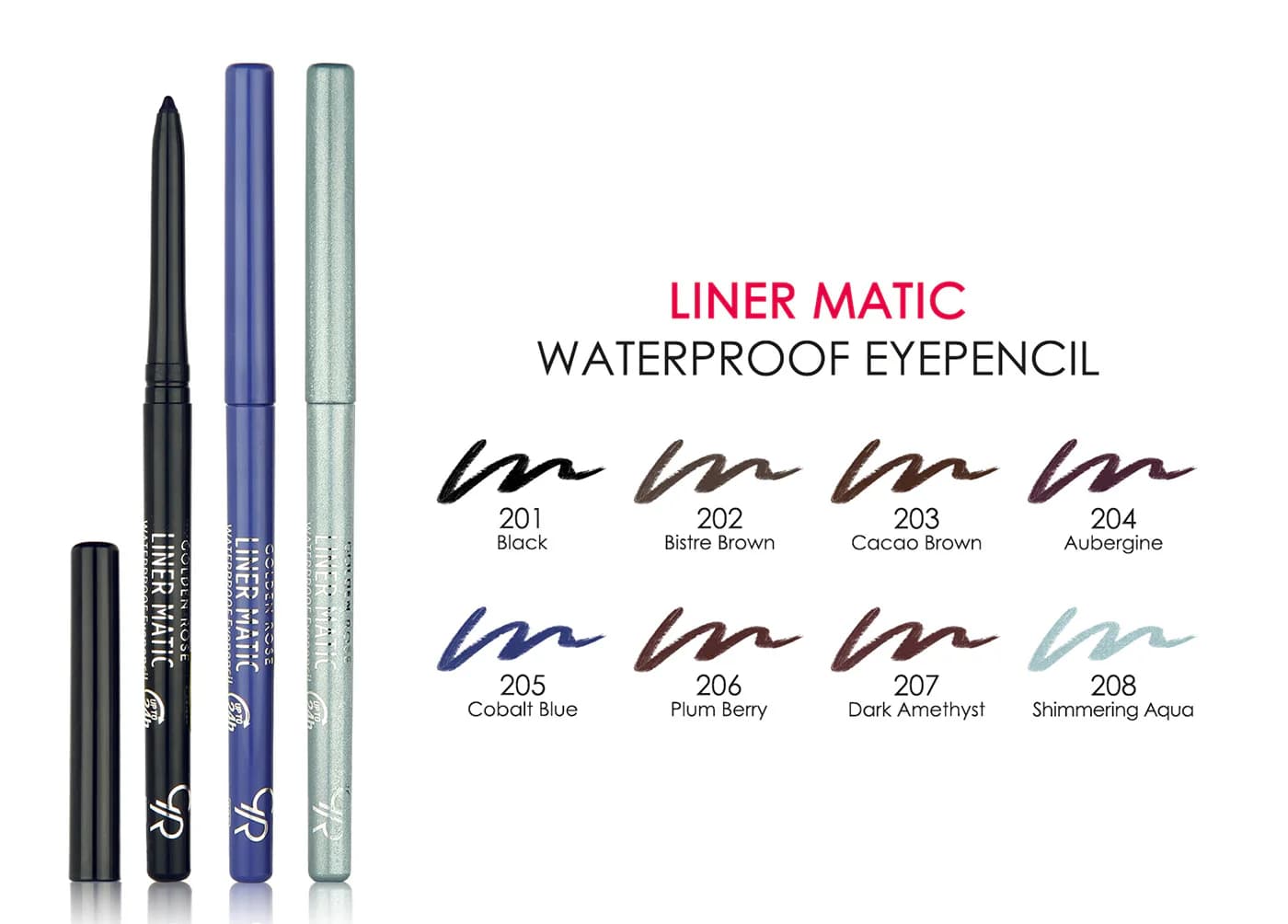 مداد چشم ضد آب پیچی گلدن رز مدل Liner Matic — تصویر ۸