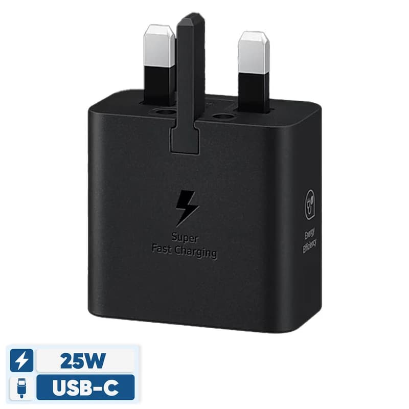 شارژر 25 وات سامسونگ سه پین مدل T2510 اورجینال LOW STANDBY + کابل اصل + یک سال گارانتی