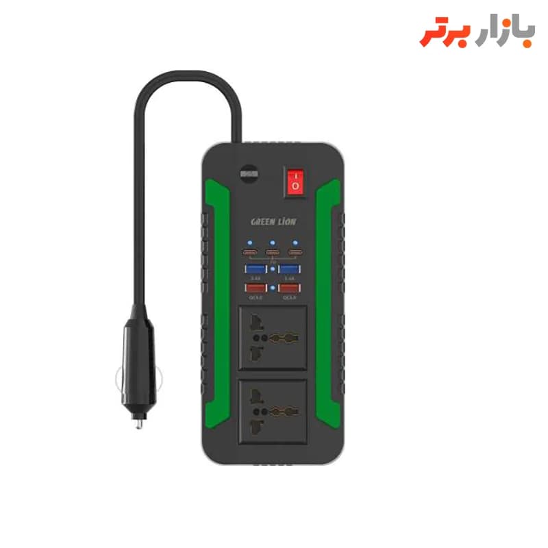 اینورتر فندکی خودرو گرین لاین مدل SPARK 300W – اصلی