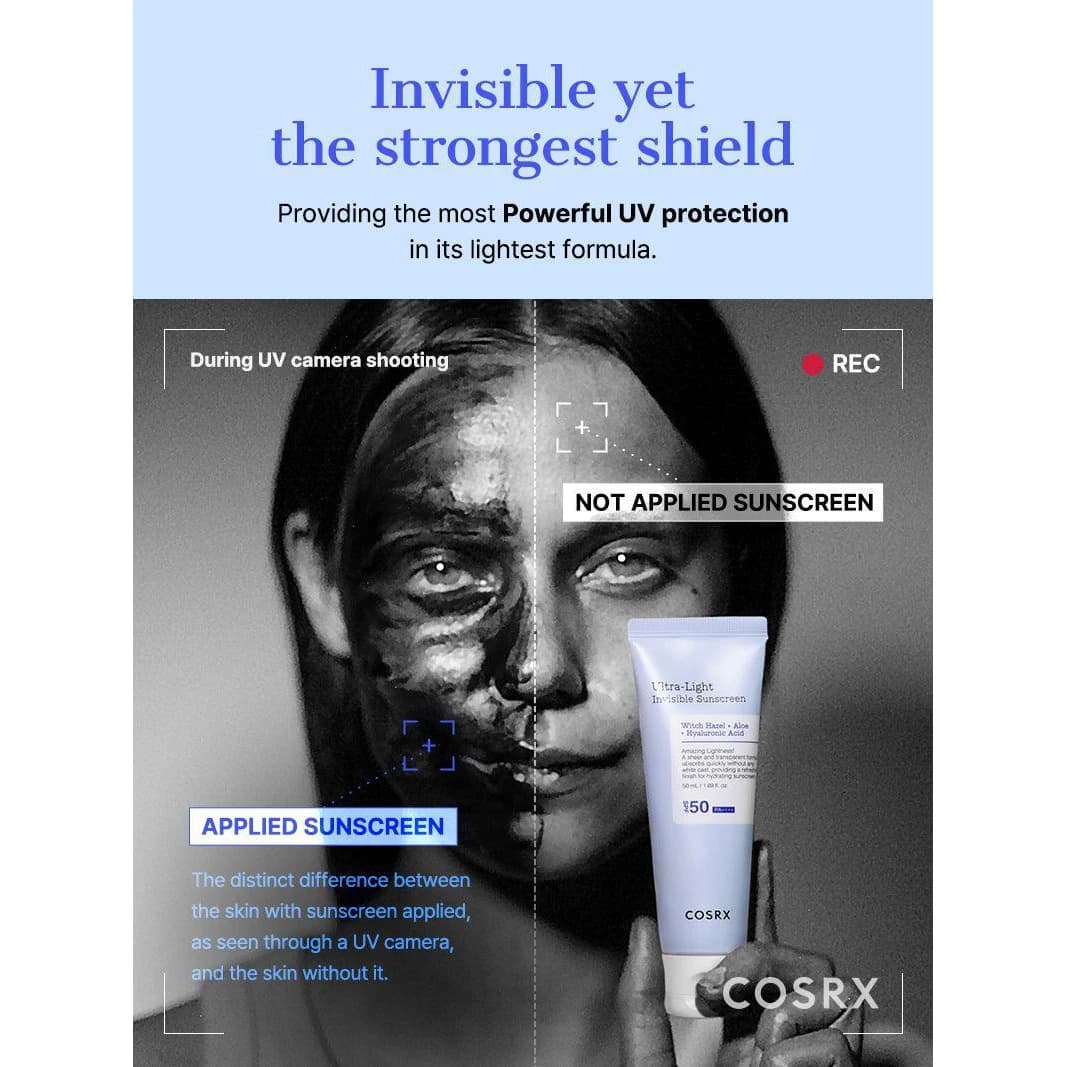 ضد آفتاب مرطوب کننده بدون رنگ SPF 50 اولترا لایت کوزارکس — تصویر ۳
