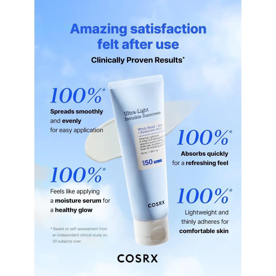 ضد آفتاب مرطوب کننده بدون رنگ SPF 50 اولترا لایت کوزارکس — تصویر ۲