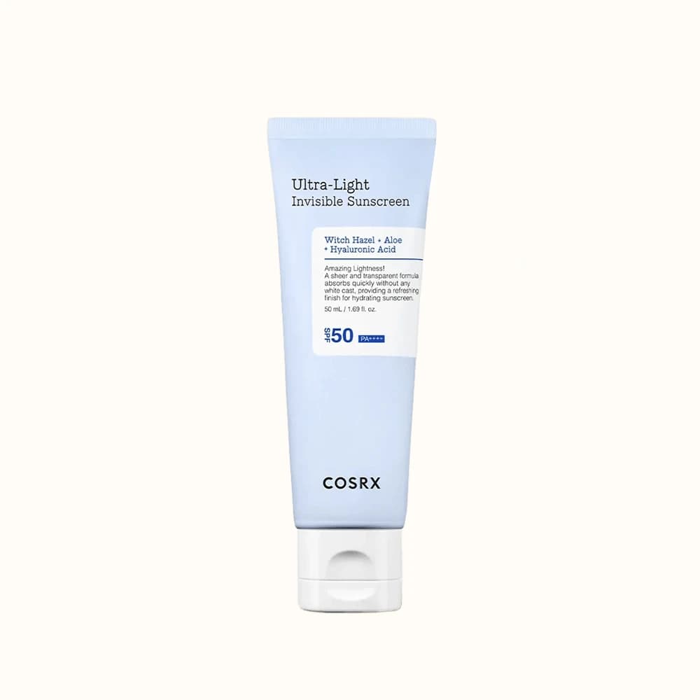ضد آفتاب مرطوب کننده بدون رنگ SPF 50 اولترا لایت کوزارکس