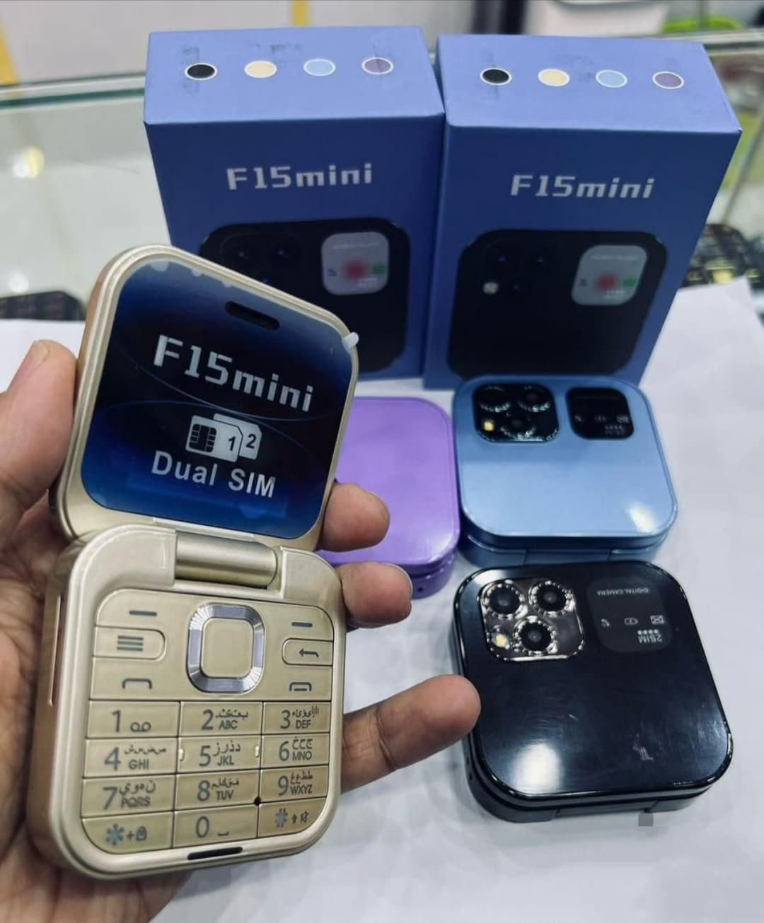 گوشی تاشو مینی آیفون15 F15 mini VIP 2sim آیفون دکمه ای