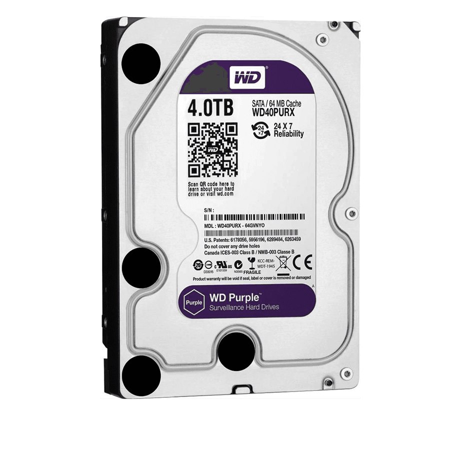هارد اینترنال وسترن دیجیتال DW Purple ظرفیت 4 ترابایت