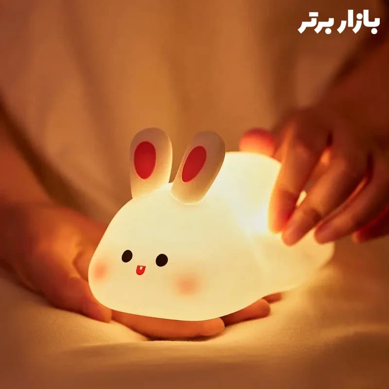 چراغ خواب کودک طرح خرگوش سیلیکونی مدل RGB — تصویر ۵