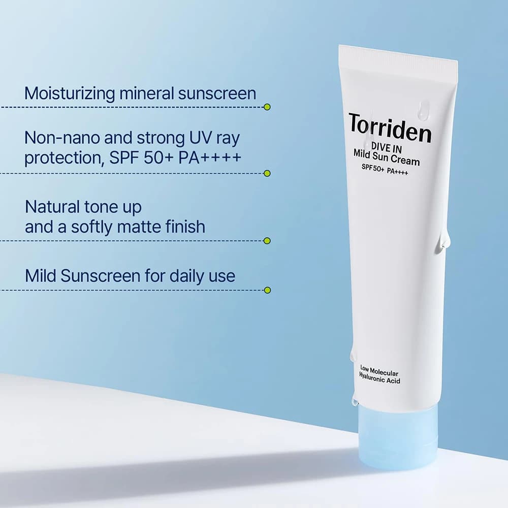 ضد آفتاب مرطوب کننده بدون رنگ SPF 50 توریدن مناسب انواع پوست — تصویر ۶