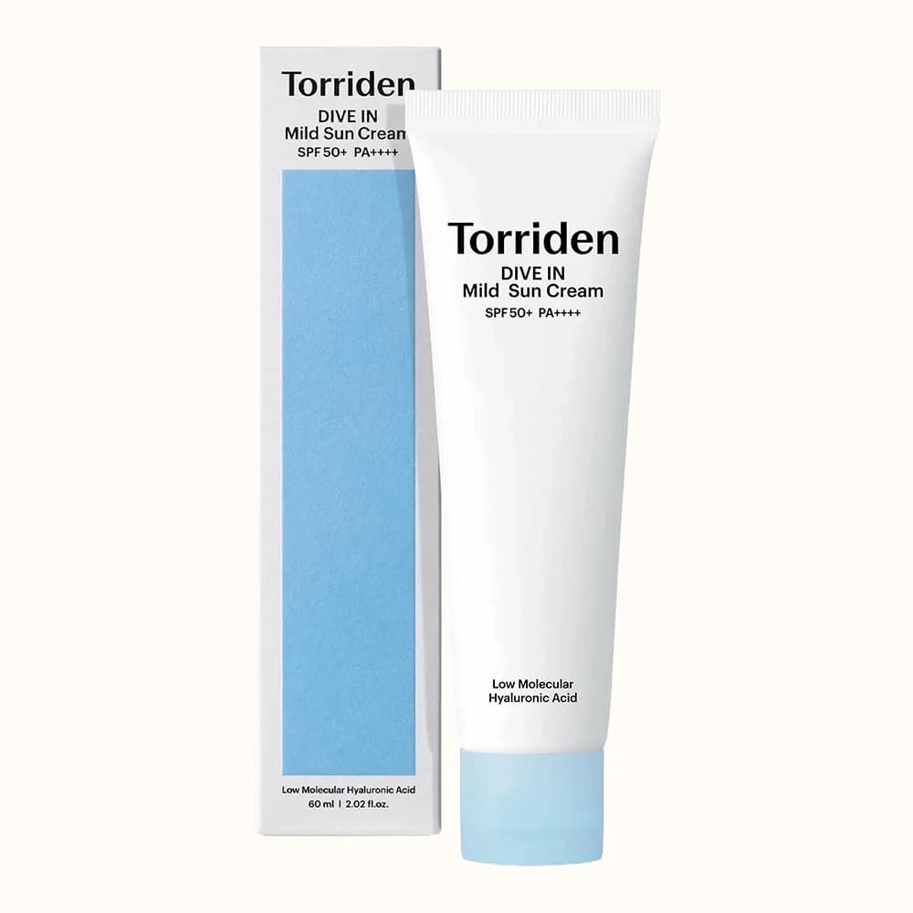 ضد آفتاب مرطوب کننده بدون رنگ SPF 50 توریدن مناسب انواع پوست