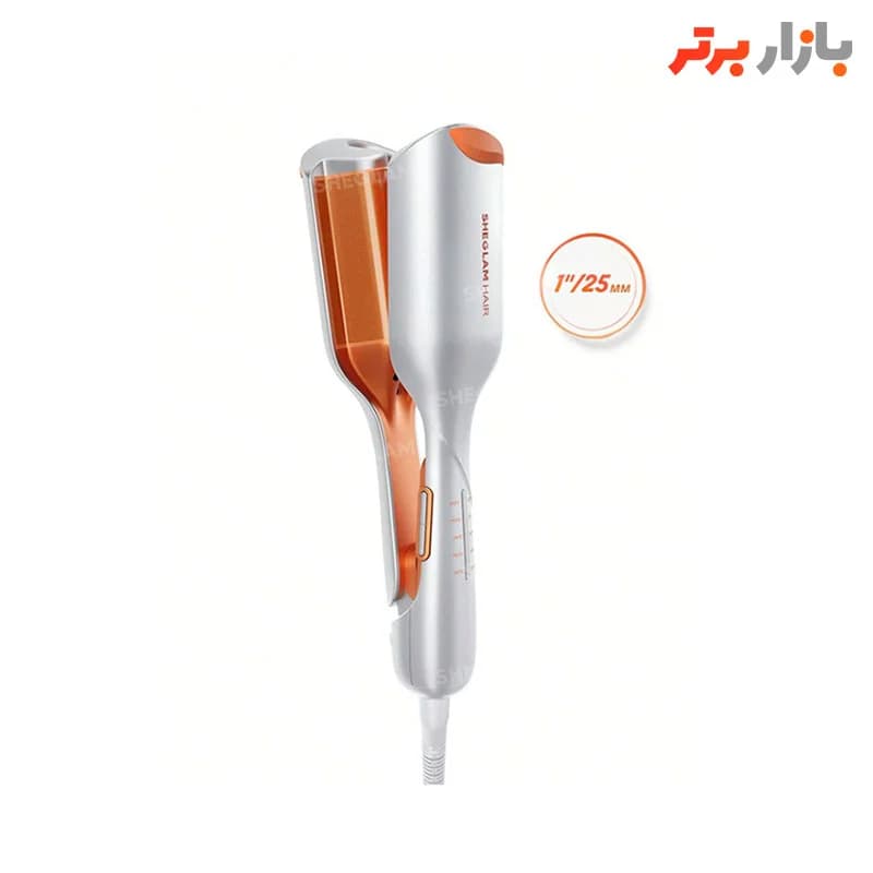 دستگاه ویو کننده مو شیگلم مدل Beach Babe سایز 25 میلی متر (سه شاخ اصلی بارکد دار)