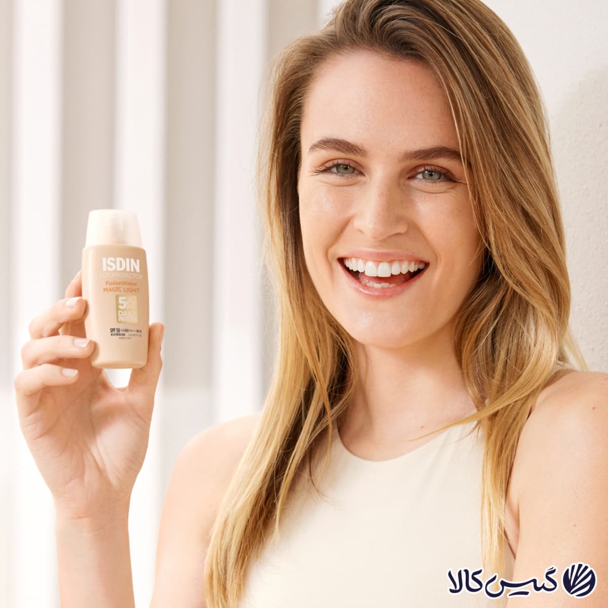 کرم ضد آفتاب رنگی ایزدین SPF 50 مدل لایت — تصویر ۲