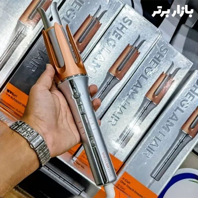 فر کننده مو کرلی شیگلم هیر مدل One Touch سایز 25 میلی متر (سه شاخ اصلی بارکد دار) — تصویر ۲
