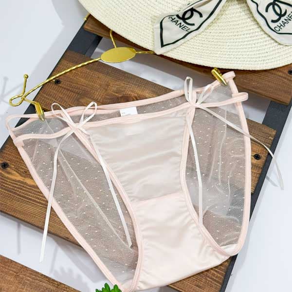 شورت زنانه ساتن پشت توری خالدار پینترستی — تصویر ۳