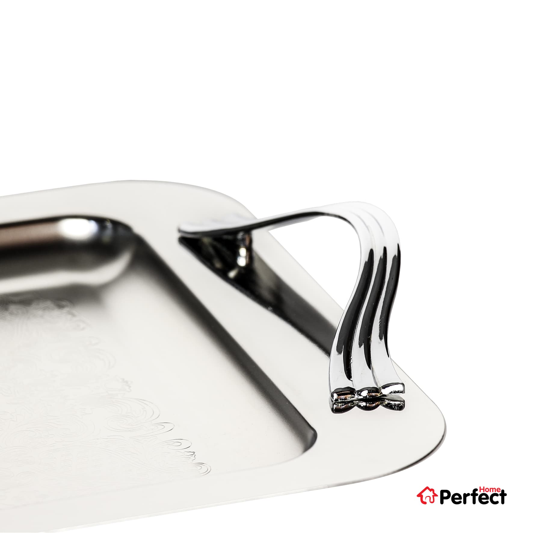 سینی استیل مستطیل کوچک Perfect home مدل 1237 — تصویر ۴