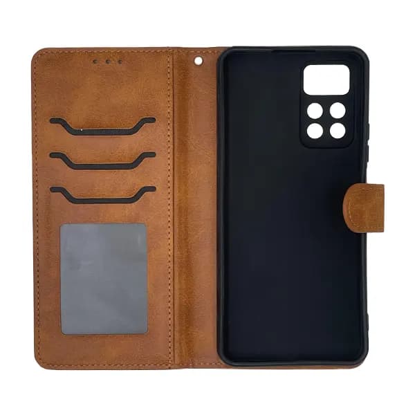 کیف چرمی کلاسوری شیائومی Note 11 Pro Plus بند دار — تصویر ۵