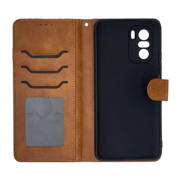 کیف چرمی کلاسوری شیائومی Poco F3/K40/K40 Pro بند دار — تصویر ۵