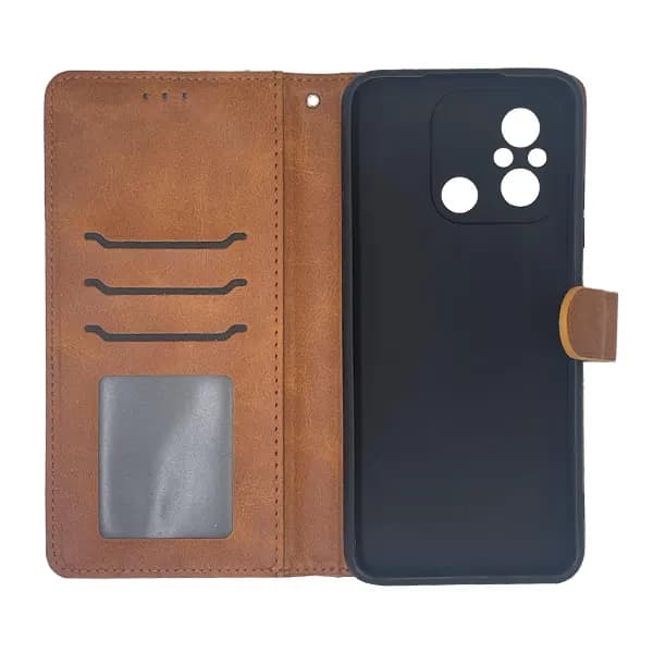 کیف چرمی کلاسوری شیائومی Redmi 12C بند دار — تصویر ۵