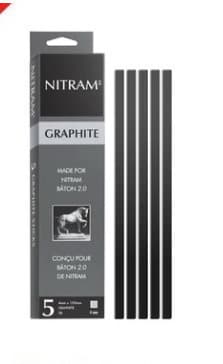 زغال طراحی نیترام ، Nitram Graphite Refills 4mm