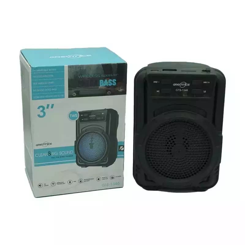 اسپیکر بلوتوثی مدل GTS-1346 | طراحی سبک و امکانات متنوع برای استفاده روزمره