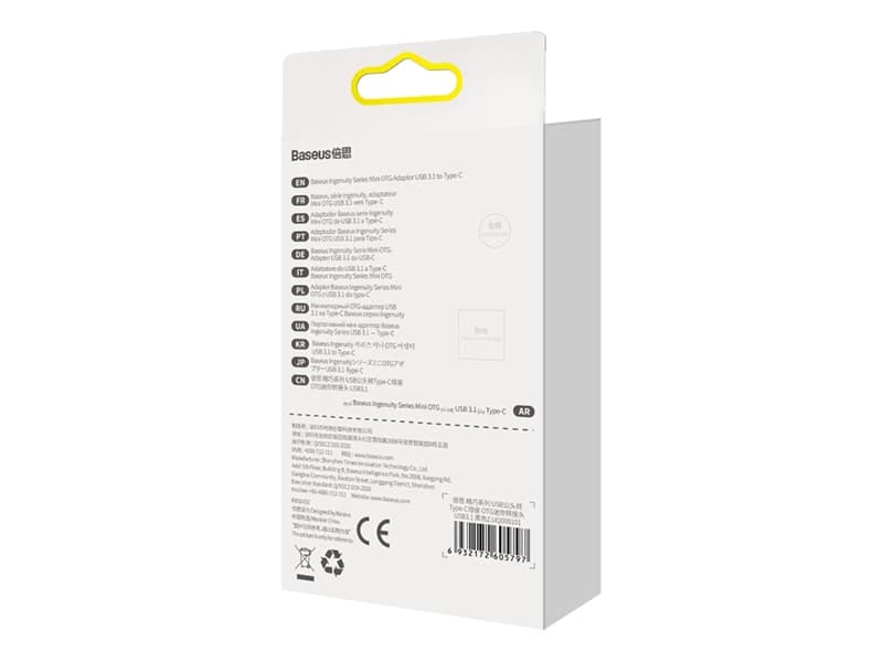 مبدل اوتی جی یو اس بی به تایپ سی بیسوس Baseus Ingenuity Mini OTG Adaptor USB 3.1 to Type C ZJJQ000101 — تصویر ۲