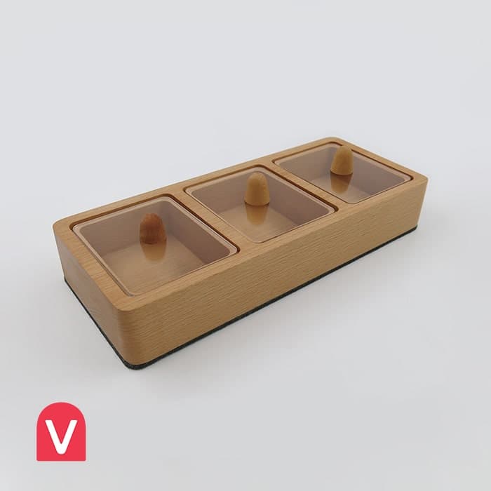 باکس پذیرایی چوبی درب دار سه خانه چوب راش