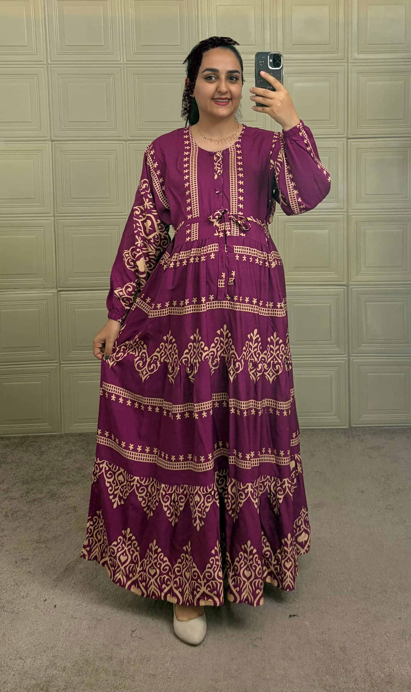 ساحلی نخی طرح هندی نارنجی — تصویر ۸