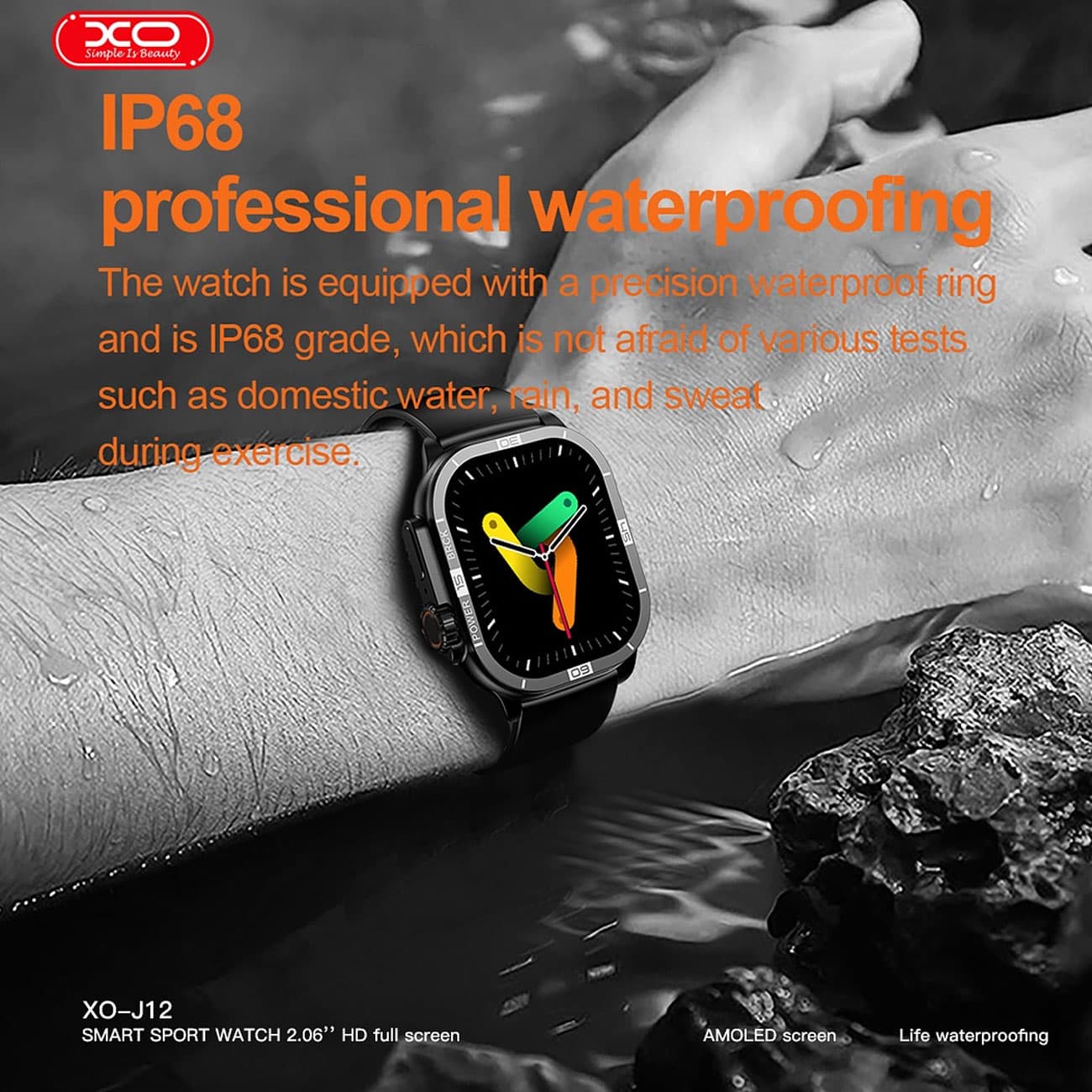 ساعت هوشمند ایکس او XO مدل J12 با نمایشگر AMOLED — تصویر ۲