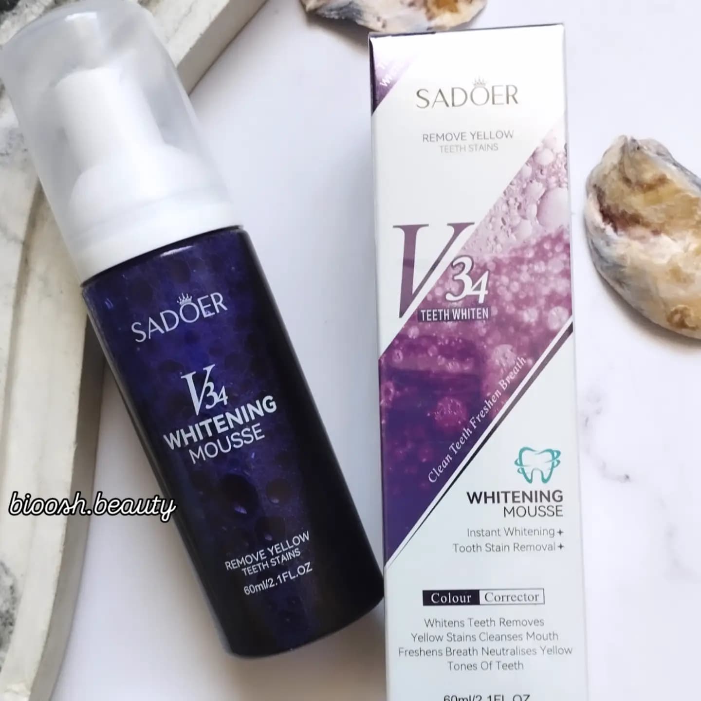موس سفید کننده دندان سادور مدل Brighten Whiten 🦷✨ حجم ۶۰ میلی لیتر