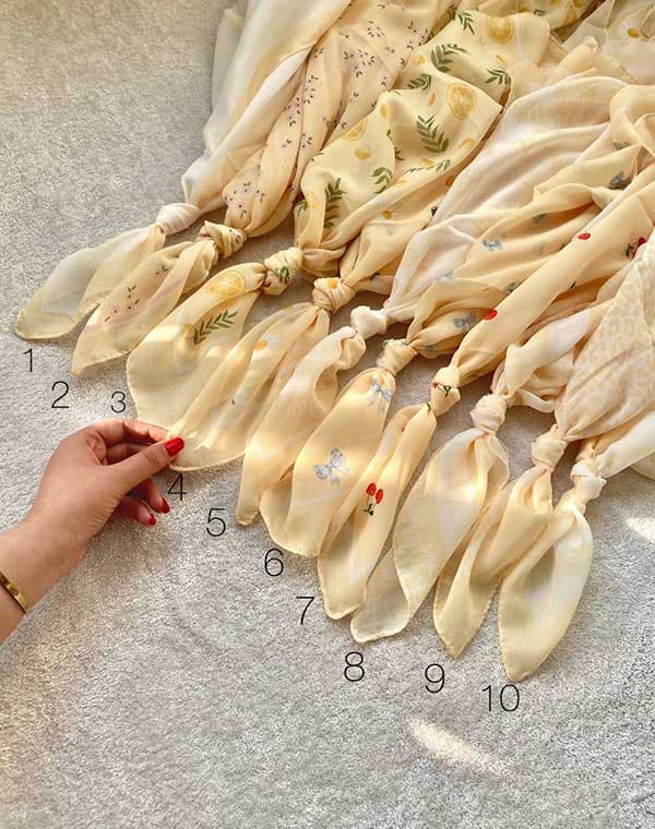 مینی اسکارف طرحدار کره ای کد mt7