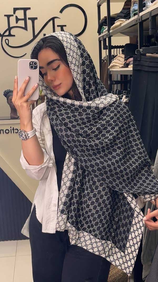 شال پلیسه طرحدار کد sh5 — تصویر ۷