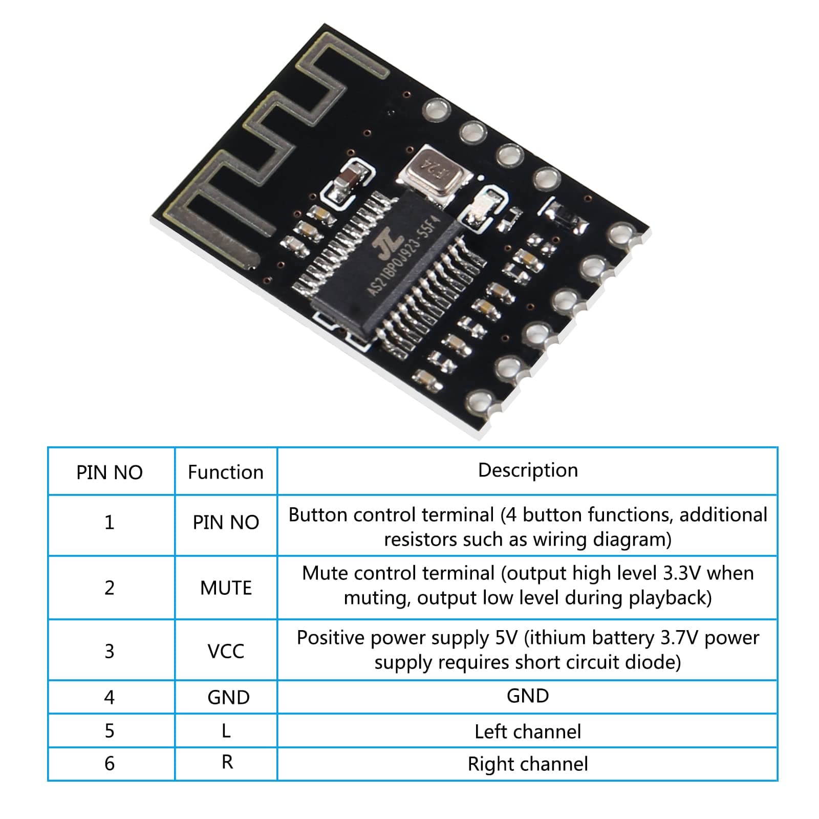 ماژول بلوتوث صوتی HW-425 — تصویر ۵