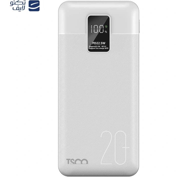 پاوربانک تسکو مدل TP 959 ظرفیت 20000 ظرفیت میلی آمپر ساعت رنگ سفید — تصویر ۴