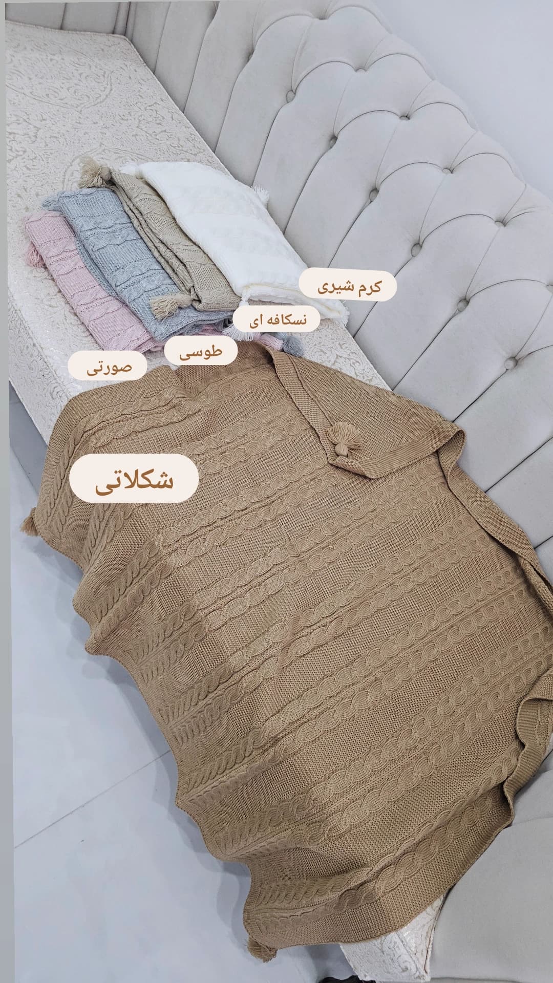 پتو نوزادی کلاه دار بهاره طرح گیس بافت ضدحساسیت
