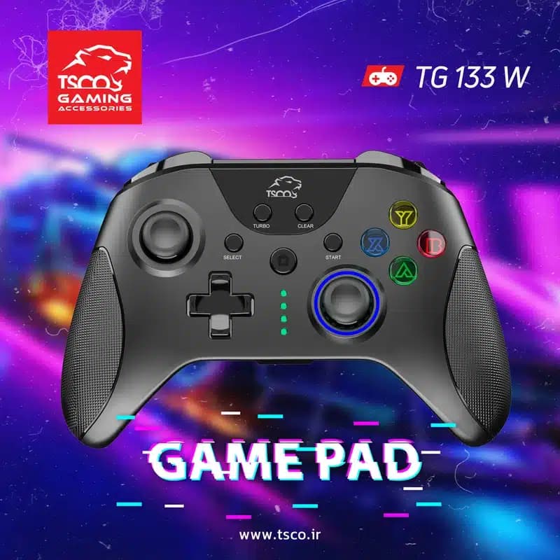 دسته بازی تسکو مدل TG133W بی سیم — تصویر ۵