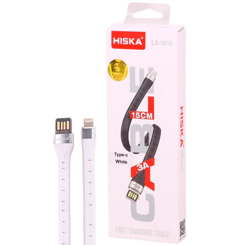 کابل کوتاه لایتنینگ فست شارژ 3 آمپر هیسکا LX-1015 طول 15 سانتی متر