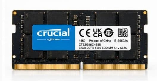 رم لپ‌تاپ Crucial DDR5-5600 ظرفیت 32GB