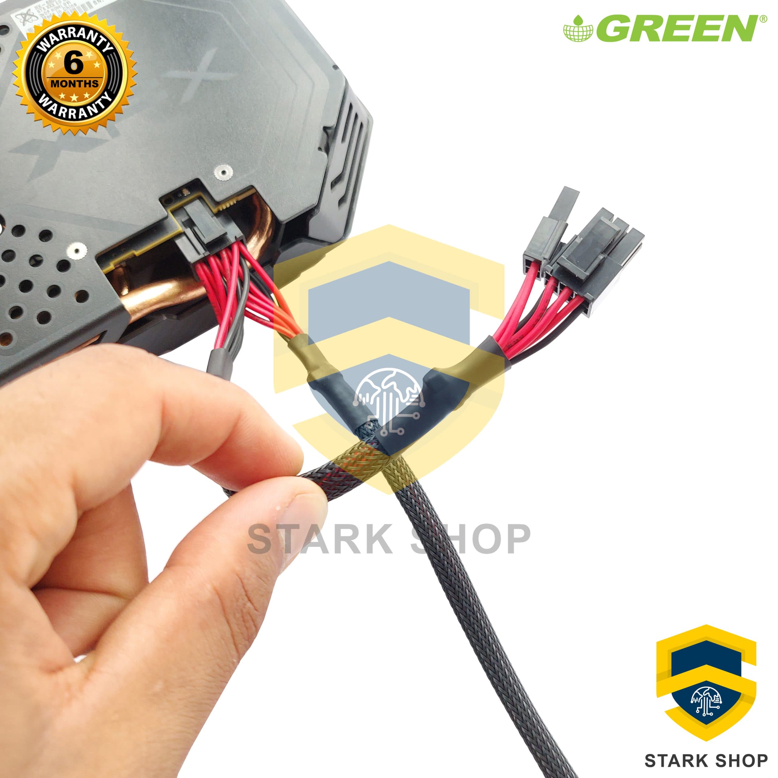 کابل 8 پین گرافیک پاور 850W گرین مدل GREEN 850B-OCPT — تصویر ۳
