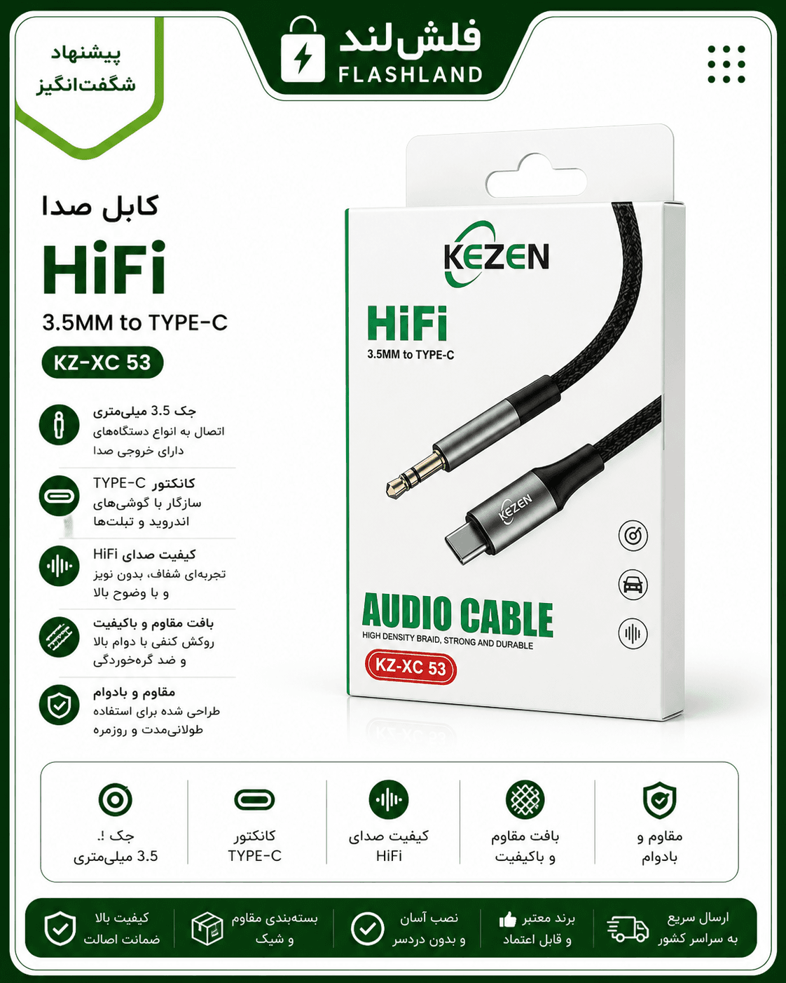 KEZEN HiFi KZ-XC53 (3.5mm to Type-C)