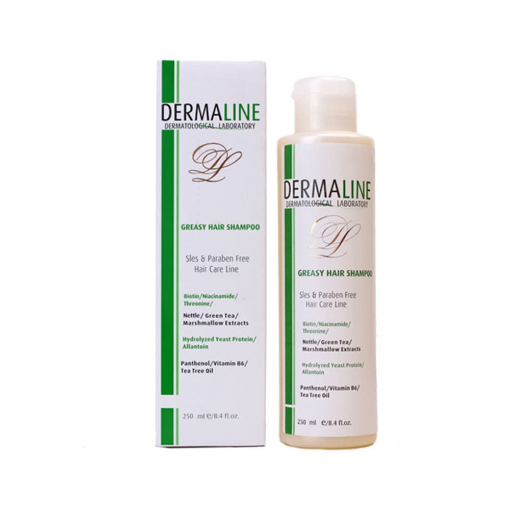 شامپو موی چرب درمالاین DERMALINE | داروخانه دکتر کیایی