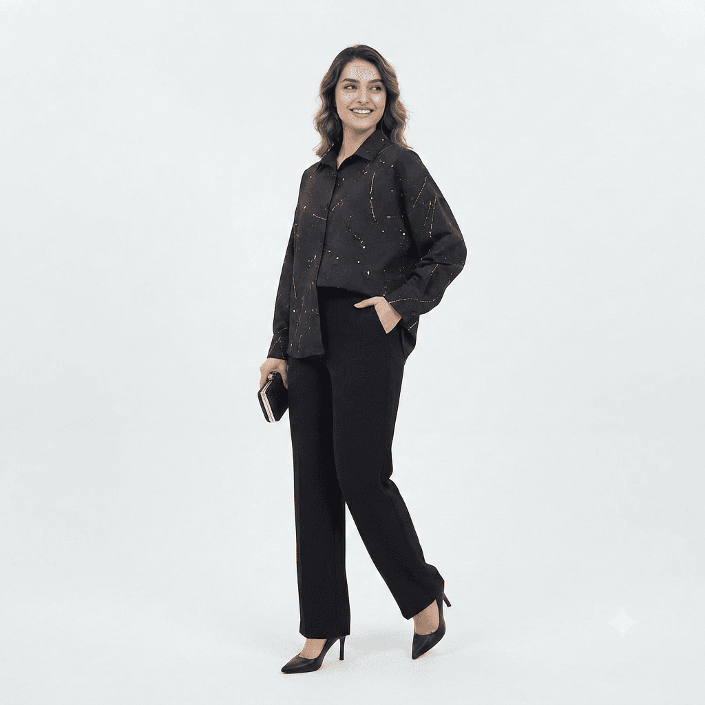 شومیز زنانه نقره کوب