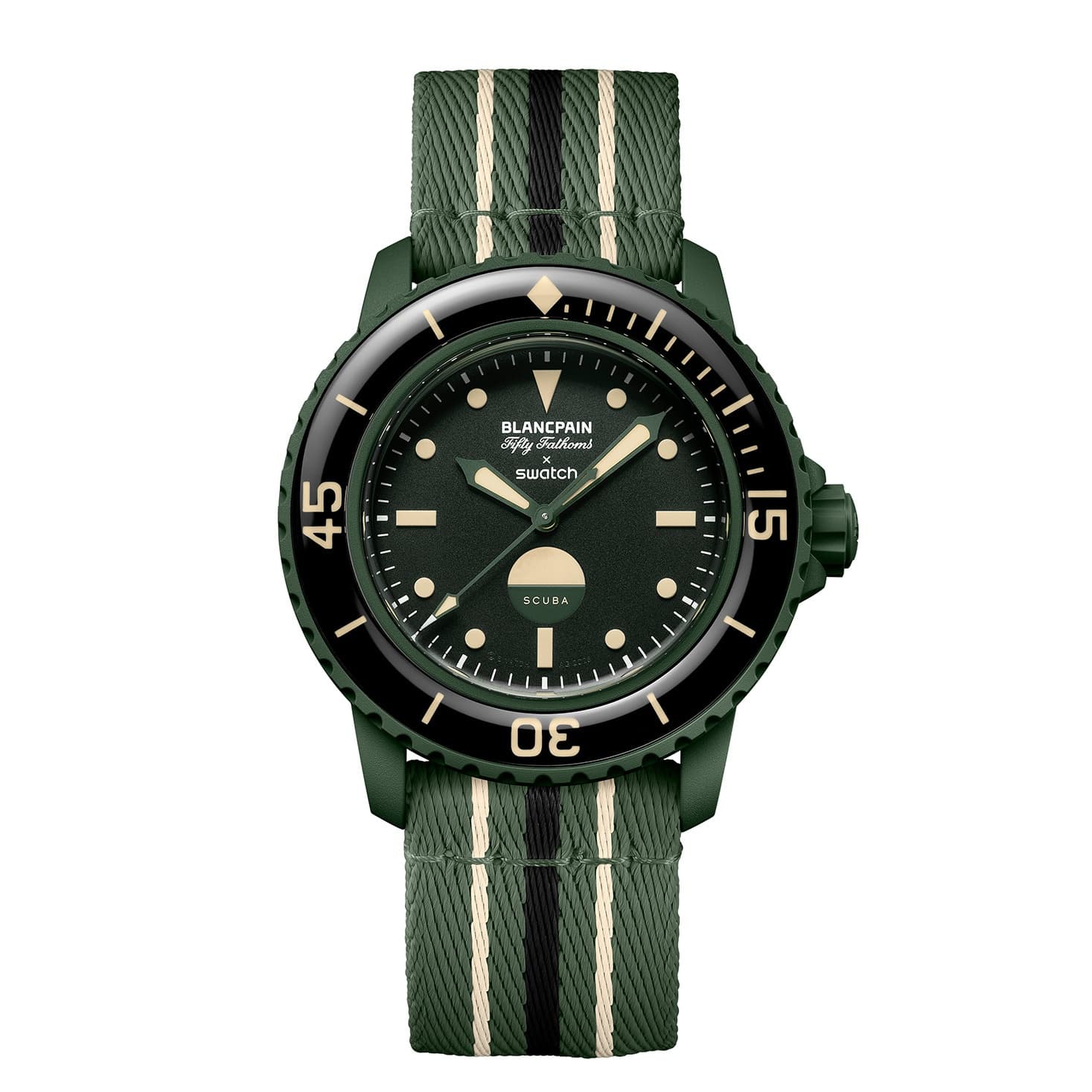 ساعت بلان پن سواچ مدل BLANCPAIN X SWATCH GREEN ABYSS