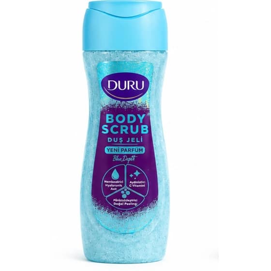 شامپو بدن اسکراب‌دار و شاین دار دورو Blue Depth رایحه خنک و تازه 450 میل