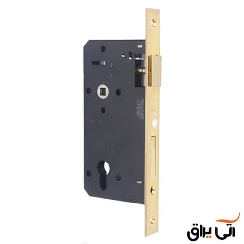 قفل درب سوییچی آکس 8 سانت برند SAFETY رنگ خط کش طلایی