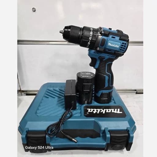 دریل شارژی ماکیتا 18 ولت چکشی موتور براشلس (طرح ماکیتا makita ) ست دریل