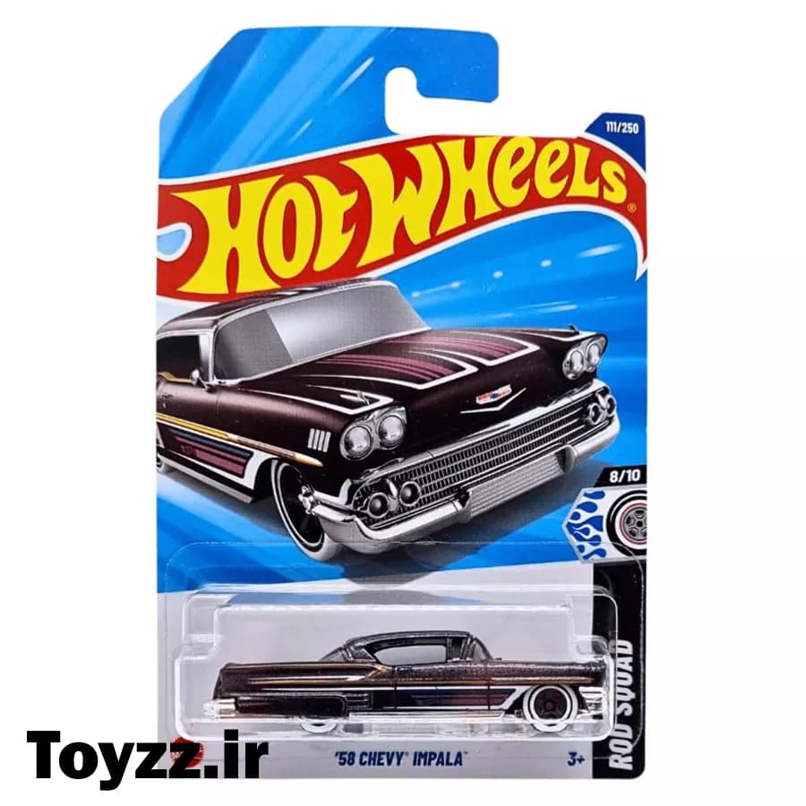 ماکت ماشین هات ویلز مدل 58 CHEVY IMPALA سری ROD SQUAD