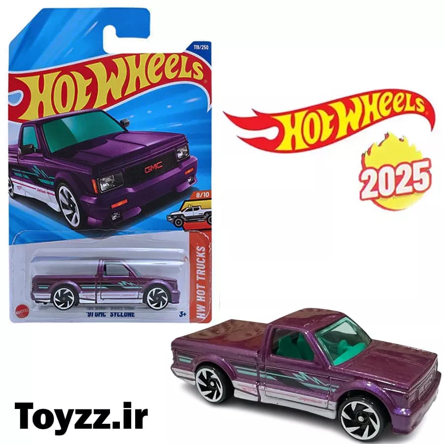 ماکت ماشین هات ویلز مدل 91 GMC SYCLONE سری HW HOT TRUCKS — تصویر ۲