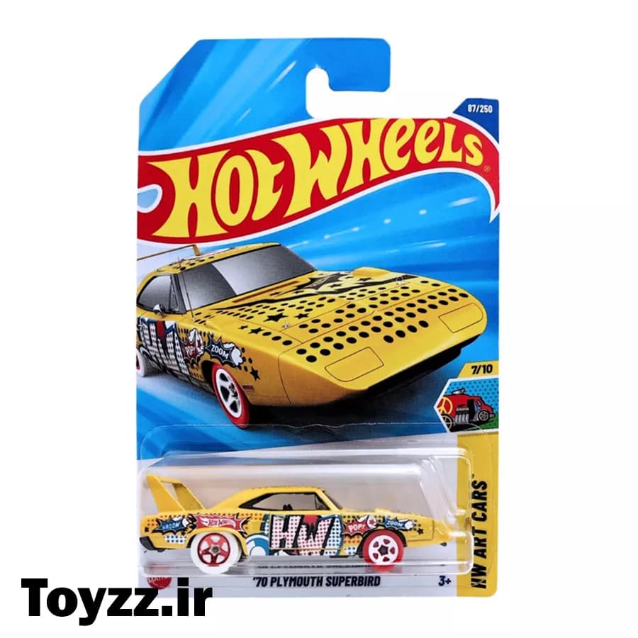 ماکت ماشین هات ویلز مدل 70 PLYMOUTH SUPERBIRD سری HW ART CARS