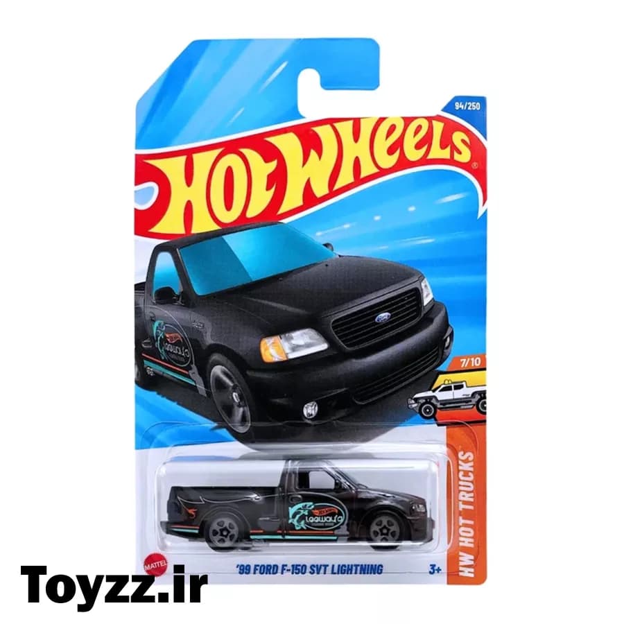 ماکت ماشین هات ویلز مدل 99 FORD F 150 SVT LIGHTNING سری HW HOT TRUCKS
