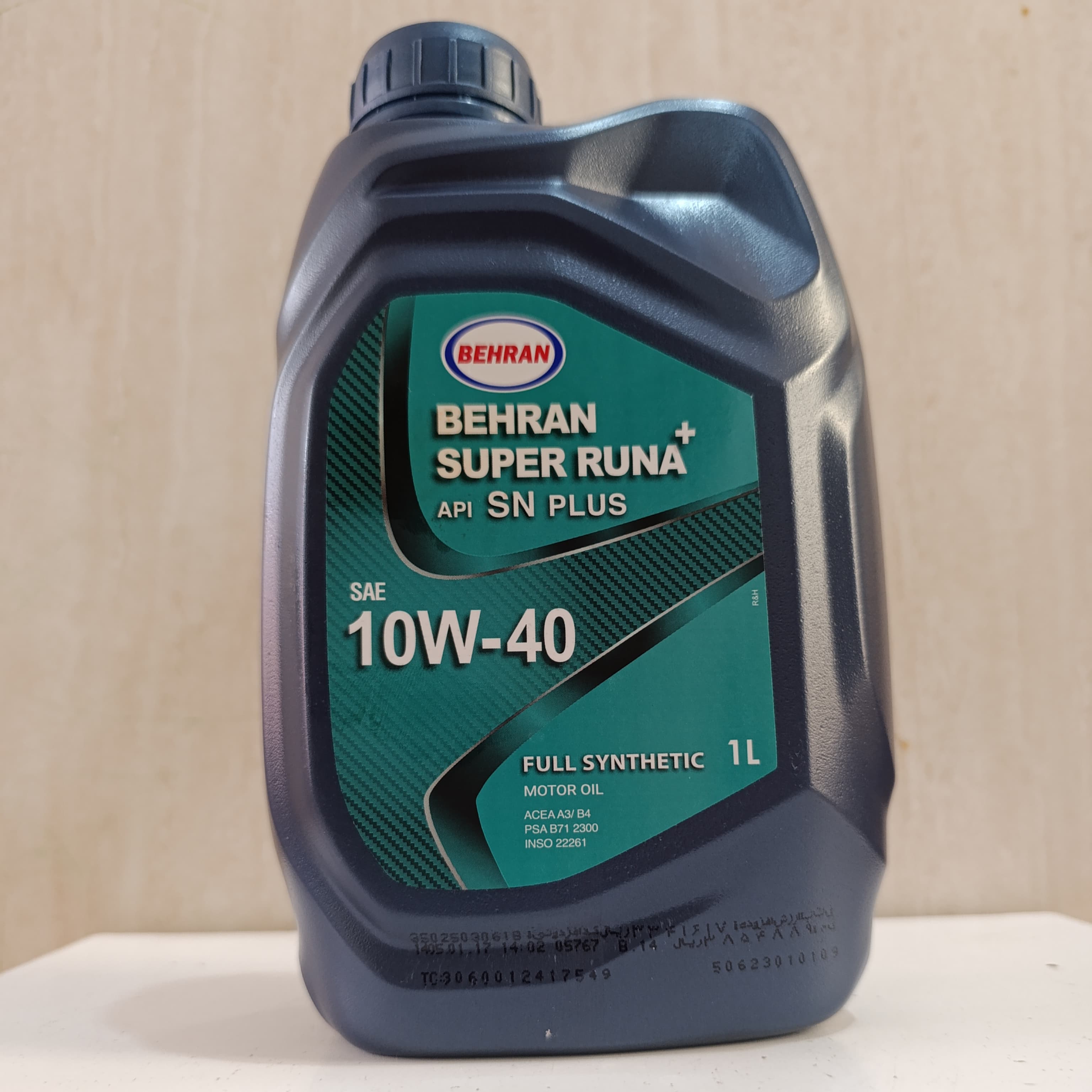 روغن موتور بهران سوپر رانا پلاس ۱۰W40 ظرفیت ۱ لیتر API SN