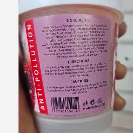اسکراپ کف سر اوجی پلکس برزیلی اورجینال 250 میل از بین برنده شوره و چربی کف سر پاک کننده قوی کف سر رایحه توت فرنگی بدون س — تصویر ۴